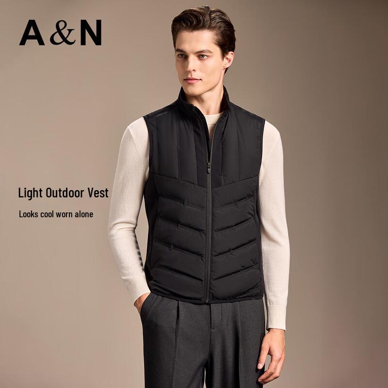 Antonio Herren Leichte Gepolsterte Daunen Stehkragen Weste