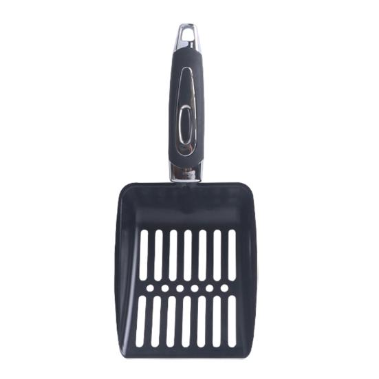 Cat Litter Scoop with Ergonomic Long Handle Stainless Steel Deep Shovel Slotted Litter Scooper Non-stick Poop Sifting Shovel Sifter Pet Supplies
