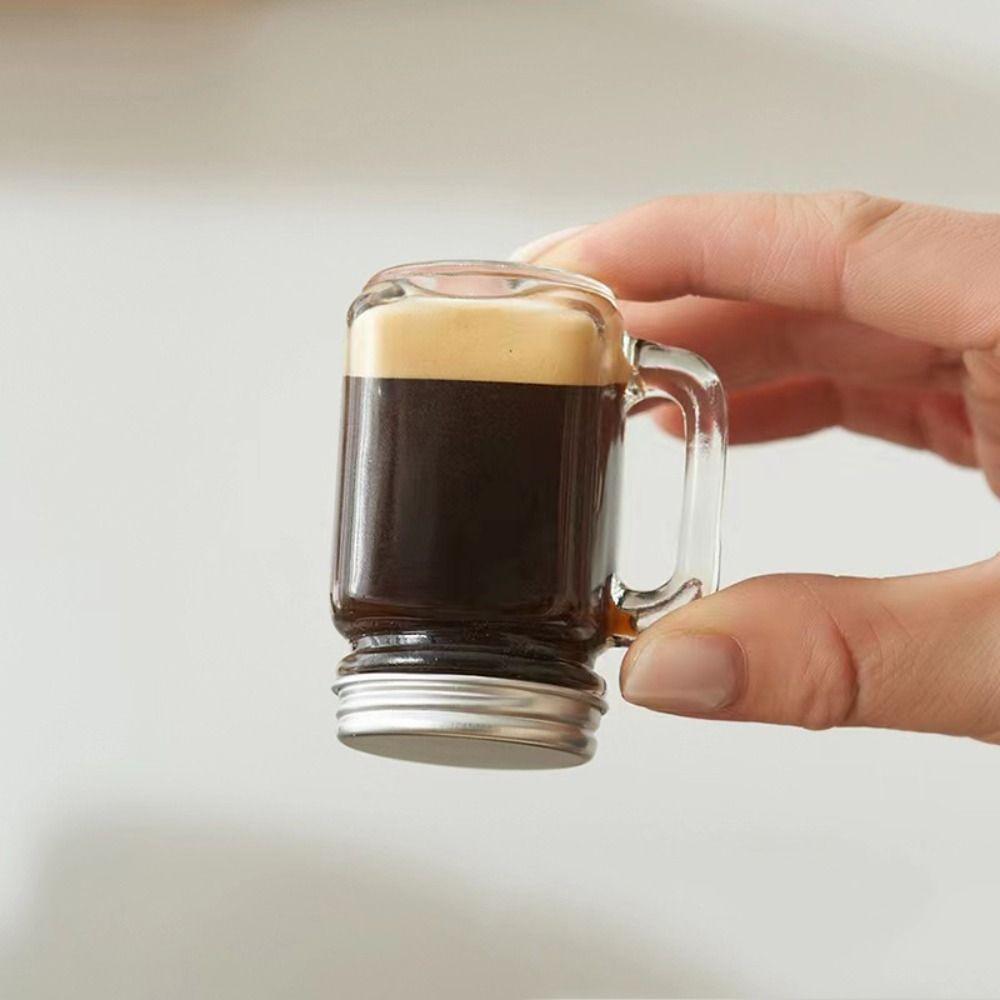 120ml Storage Glass Bottle Leakproof Coffee Milk Juice Bottle Home Party Bar