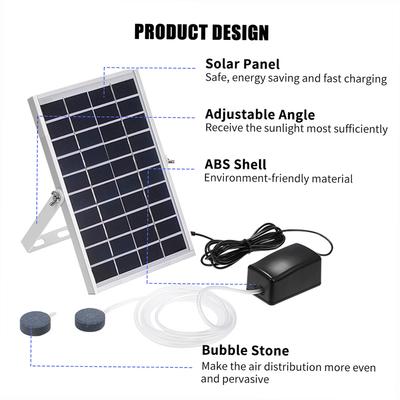 Solar Oxygen Pump Fish Tank Oxygenator Aquarium Oxygen Aerator Pond Aerator Air Pump Fishing Aerator Aquarium Airpump