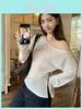 Tshirt Oversize Knit Blouse With Embroidery For Women Spring 2025
