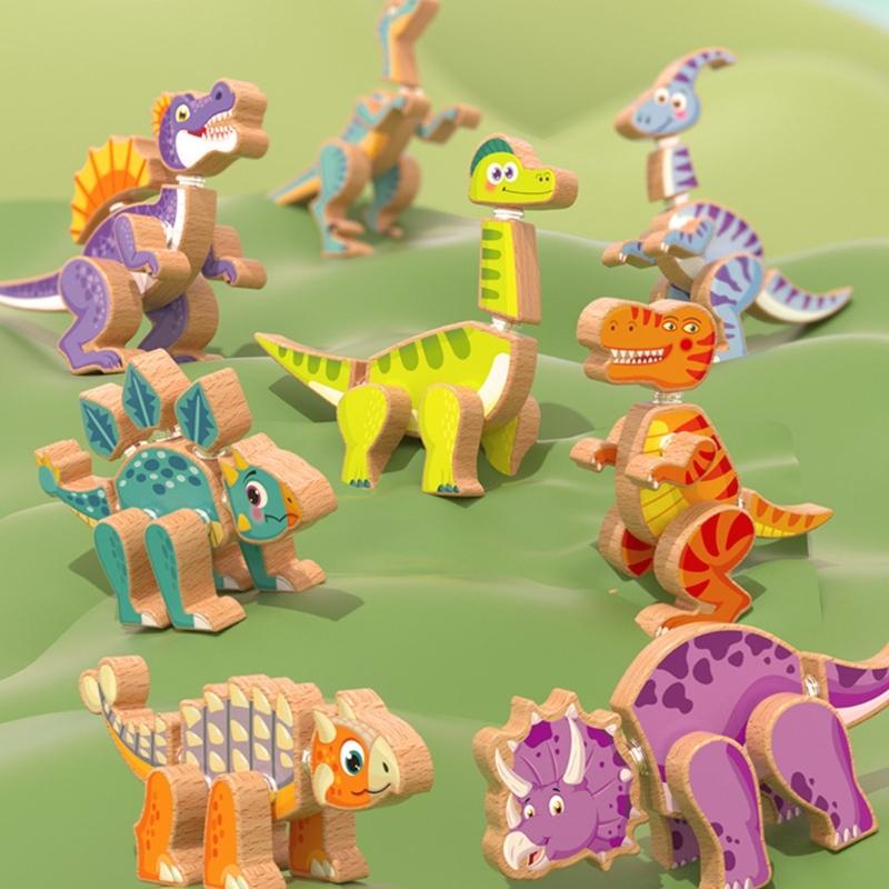 Magnetic Dinosaur Construction Toy For Children 4-8 Years Old Interactive Learning Activity For Cognitive Development