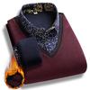 Mens Plush Sweater Autumn Winter Fake Two Piece Pullover Polo Collar Fleece Thick Warm Knitted Sweater Casual Jumpers