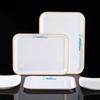 Commercial Rectangular Melamine Serving Tray for Cake, Dessert, Bread, Tea, and Fast Food Display