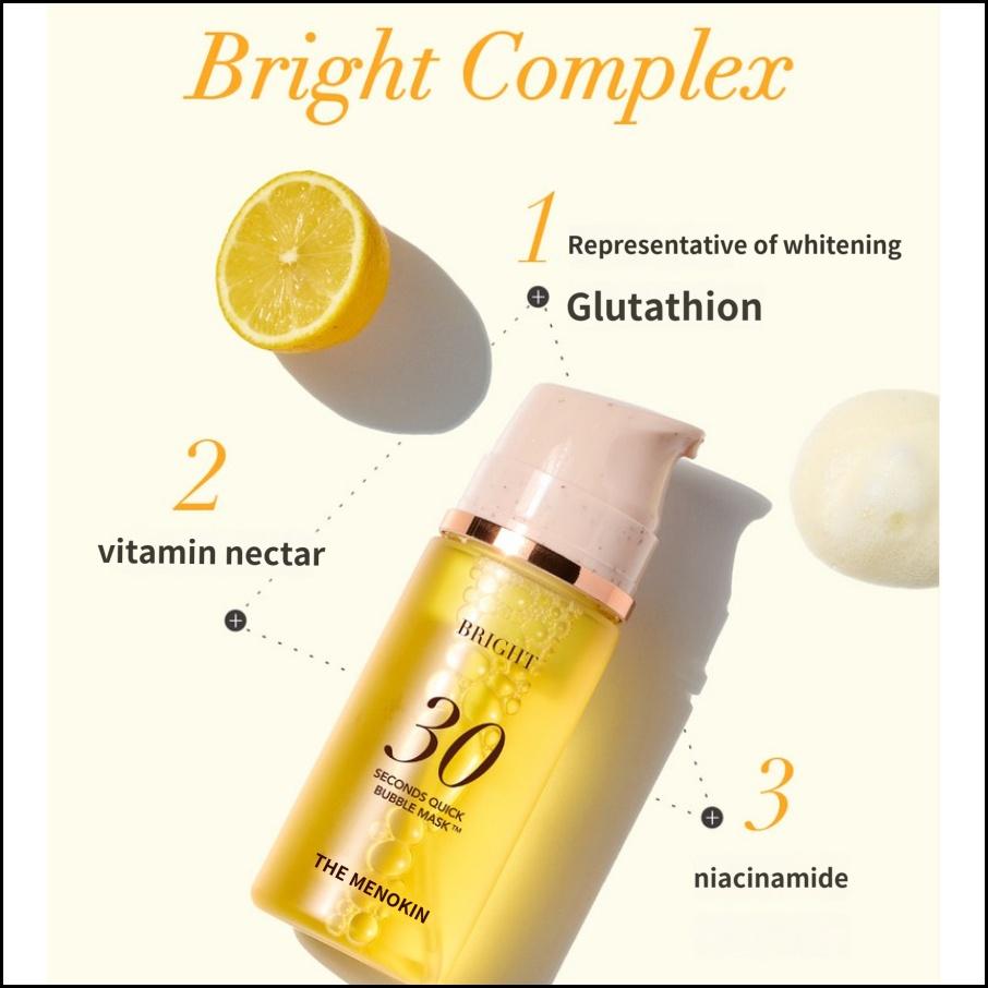 Menokin Masque Mousse Fermeté Rapide 30 Secondes Bright 95ml