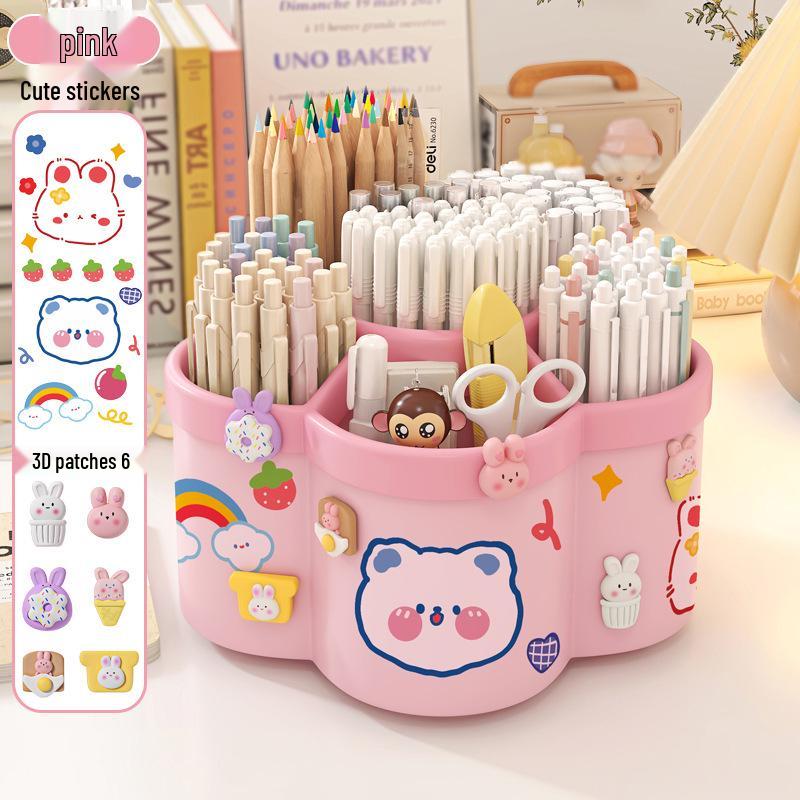 Drehbarer Multifunktions-Stifthalter - Schreibtisch-Organizer mit großer Kapazität für Studenten und Büro