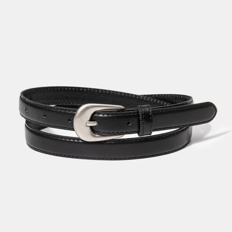 

состояние (W) простой западный ремень из коровьей кожи (T005_черный) black