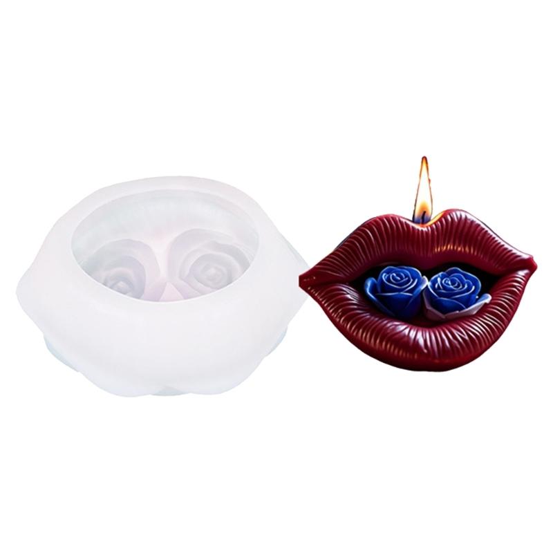 Silicone Molds Rose Lip Candle Molds Epoxy Resin Molds Craft Molds Castings Molds Plasters Molds for Candle Making