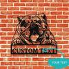 Custom Metal Wall Art American Bulldog Sculpture Indoor Hanging Decor Dog Lover Gift