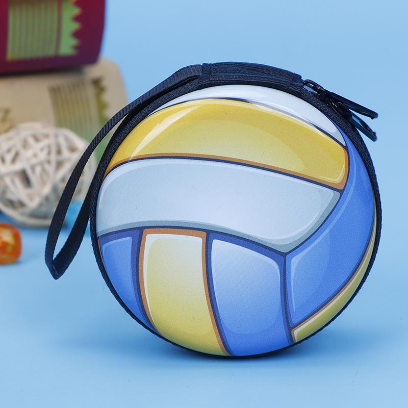 Creative Ball Pattern Coin Purse for Kid Boys Girls Small Gift Fashion Change Purses Mini Wallets Zipper Storage Box