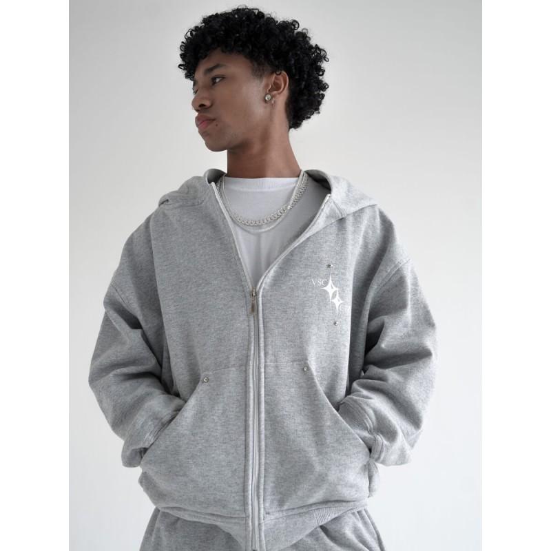 Unisex Winter Hooded Sweatshirt Pants Set Hip Hop Style Printed Oversized Casual Tracksuit Teens Adults