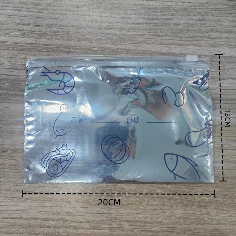 10PcsBag Leakproof Freezer Safe Kitchen Fresh Bag Large Capacity Aluminum Foil Food Bag Reusable Zip Lock Bag 489₽