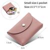 Women's Small Genuine Leather Coin Purse - Top Layer Cowhide Litchi Grain Cover Wallet