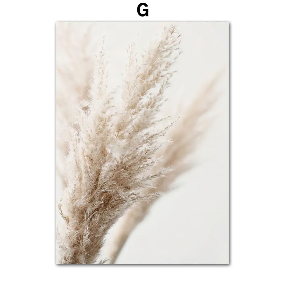 Bunny Tail Grass Reed Flower Beach Sand Wall Art Nordic Posters And Prints Canvas Painting Wall Pictures For Living Room Decor