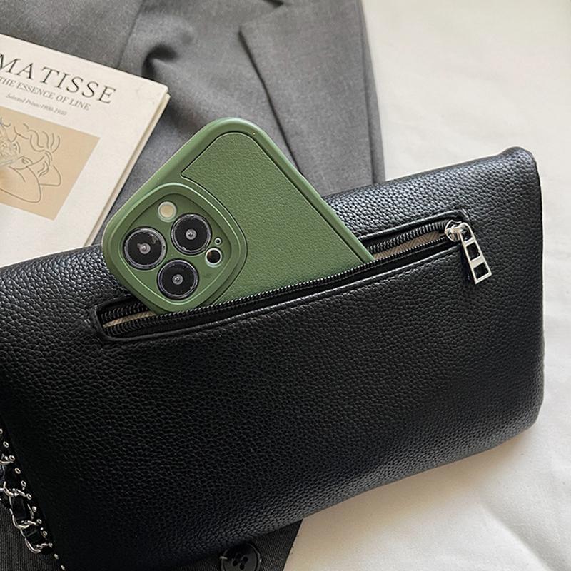 New Luxury Square Bag, Chain Strap Vintage Adjustable Shoulder Crossbody Bag, Minimalist Purse for Daily Use Women Bag