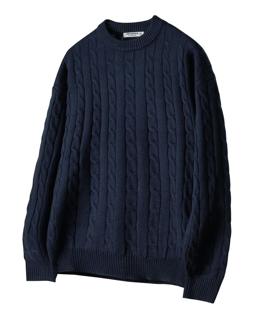 UNTAPPED STUDIO Oversized Cable Round Knit 6 Colors (Type B)