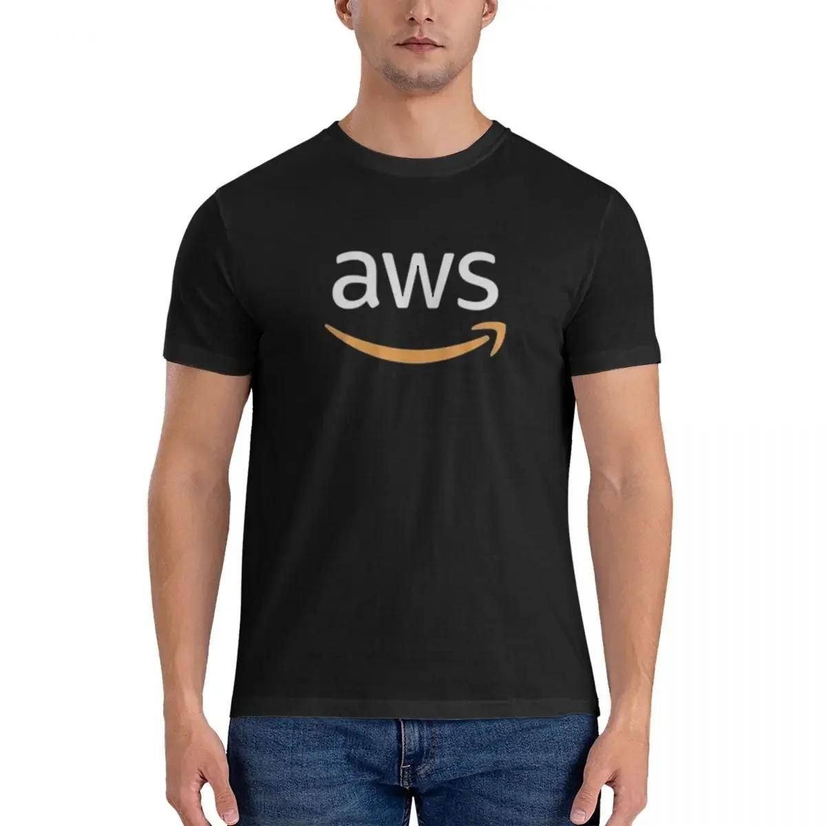 

100% Cotton AWS Developer Logo V2 T-shirt Unisex Classic Oversized T Shirt Men O-Neck Summer Shirts Tops S-6XL S разноцветный