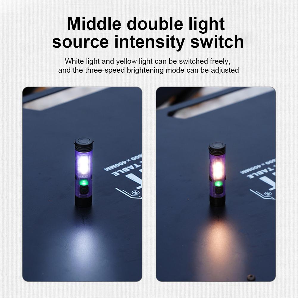 LED Outdoor Mini Flashlight Type-C Charging Small Handheld Flashlight Portable Camping Flashlight for Fishing Hiking
