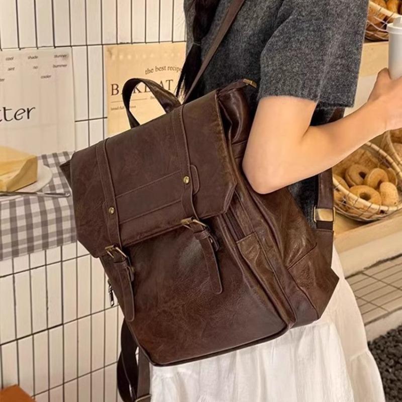 Backpack Women's Bag New Style Fashion Large Capacity College Student Schoolbag Commuter Bag Backpack