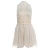 2026 European and American summer new niche irregular diversity mesh splicing waist thin dress women