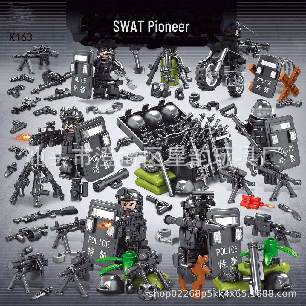 "Military Building Blocks: Camouflage Special Forces & SWAT Weapons Set"