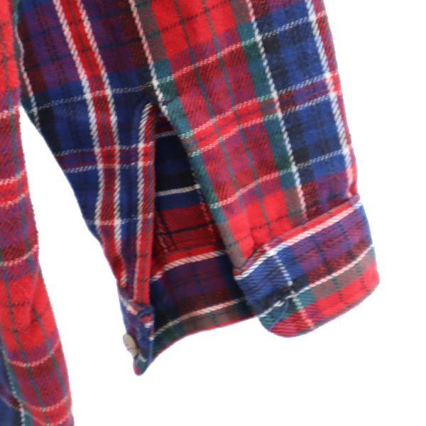 Melton 70-talls Vintage Laget i USA rutete Langermet Flanellskjorte L Rødlig Herre Brukt