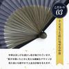 Stylish Business Fan Set with Fan Case and Handkerchief [Osaka Choseido] Men's - Kagerō (Black)