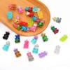 10pcs Resin Candy Color Bear Charms Pendant Beads for Necklace Bracelet Jewelry Making