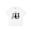 Women's 2026 Drop Shoulder Cartoon T-Shirt - Pure Cotton, Short Sleeve, Trendy American Style