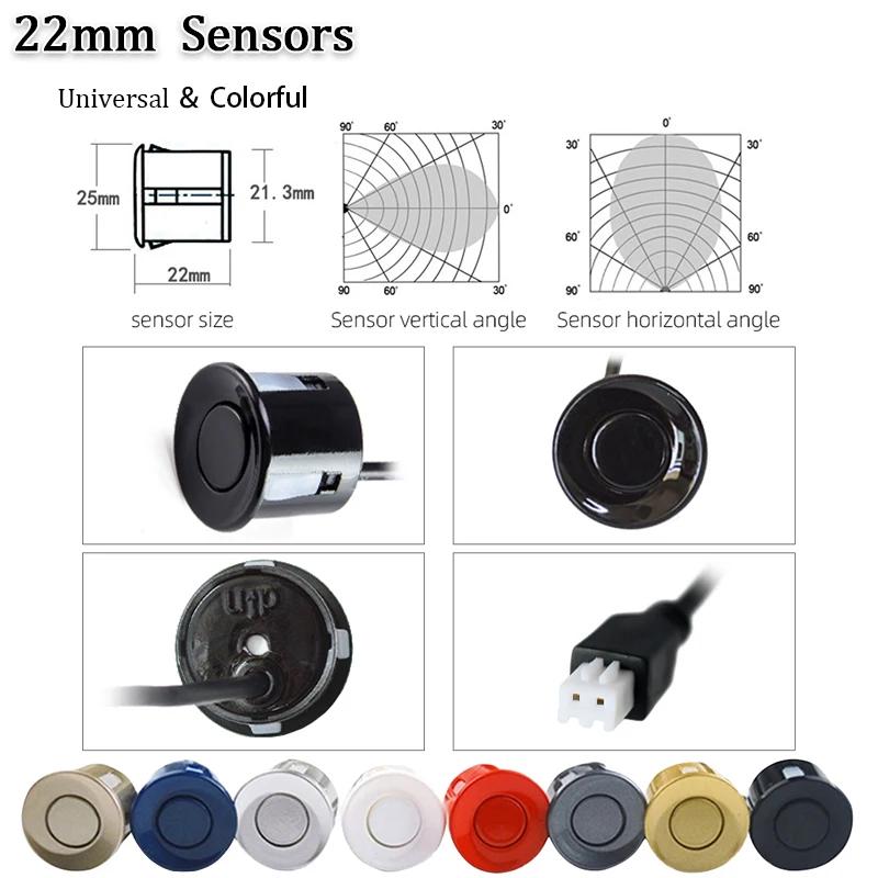 Car Parking Sensor Kit With Auto Parktronic Reverse LED Monitor 4 Sensors Radar Detector System Backlight Display