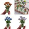 Handcrafted Glass Flowers Crystal Flower Figurine for Desk and Shelf Decoration Home Decors Piece