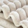 Winter Warm Stripe Thicken Immitation Rabbit Fur Plush Sofa Cover Non-Slip Couch Cushion Slipcover Towel Living Room Sofa Blanket L Shaped Sofa Cove