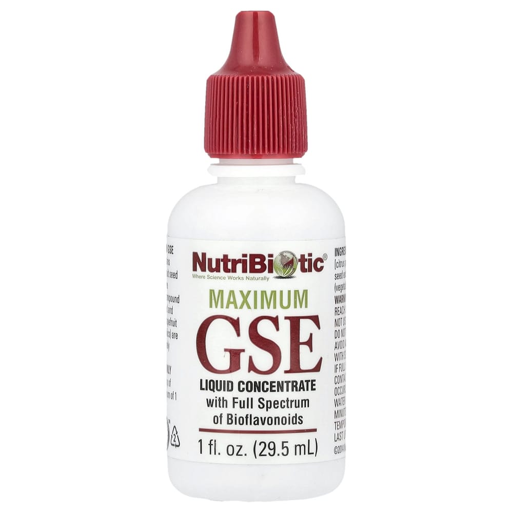 Жидкий концентрат NutriBiotic Maximum GSE, 29,5 мл (1 жидкая унция) 29.5ml - 1 ea