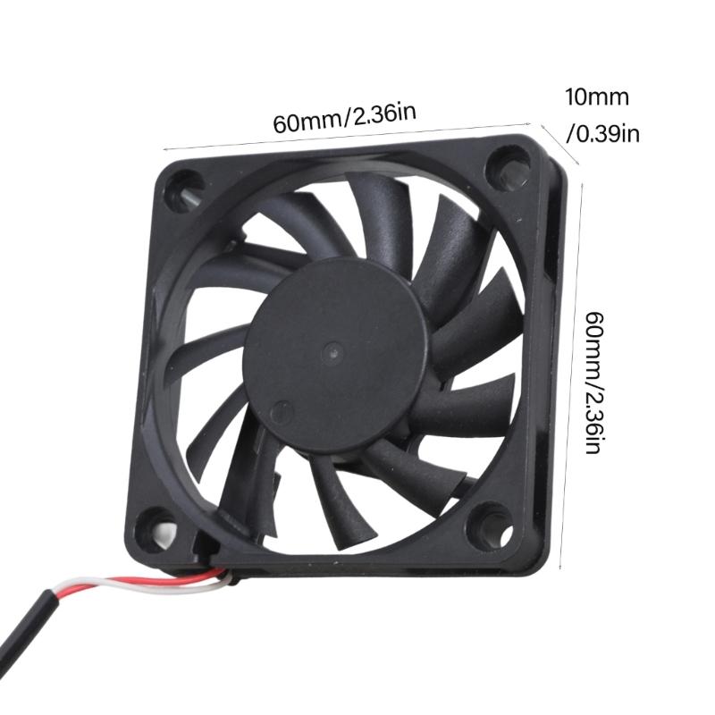 Plastic Double Cooling Fan DC5V 0.2A 60x60x10mm Brushless Fan For Networking Devices And 3D Printers Quiet Design