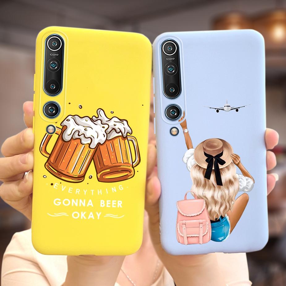 For Xiaomi Mi 10 Pro Case Cute Fashion Painted Cover Soft TPU Shockproof Phone Case For Xiaomi Mi 10 Lite Mi10 Pro 5G Full Coque