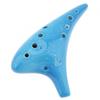 12 Holes Alto ToneC Ceramic Ocarina with Song Book Neck Cord Carry Bag, Good Gift Musical Instrument for Beginners