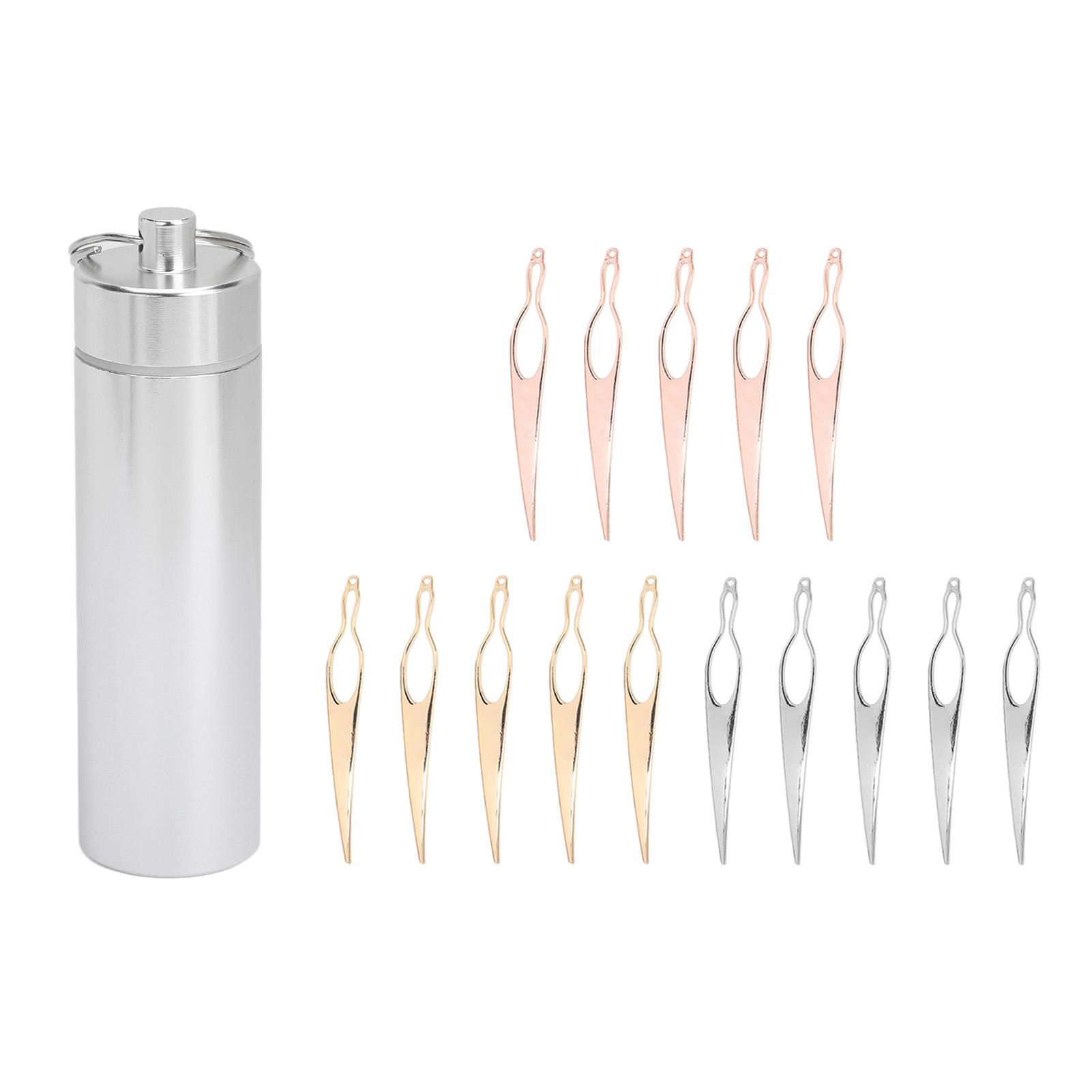 

15pcs Dreadlock Interlocking Tool Sisterlock Interlocking Tool Dreadlock Needle with Storage Jar