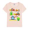 Funny cartoon car tractor T-Shirt Kids Oversized Printing Clothing Boys Summer Round Collar Shirt Girl Fashion Streetwear
