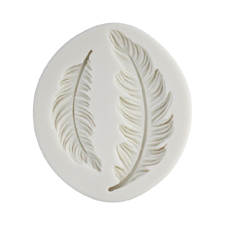 Feather Texture Printing Baking Biscuits Mold Food Grade Silicone Fondant Mould