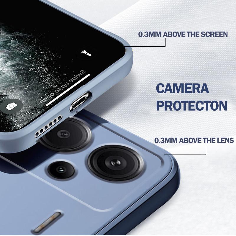 Für Redmi Note 13 Pro Plus Hülle Quadratische Flüssigsilikon Handyhülle Für Xiaomi Redmi Note 13 Note13 Pro Note13Pro Plus Weiche Rückseite