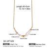 18K Gold-Plated Baroque Pearl & Titanium Steel Necklace with Love Pendant for Women