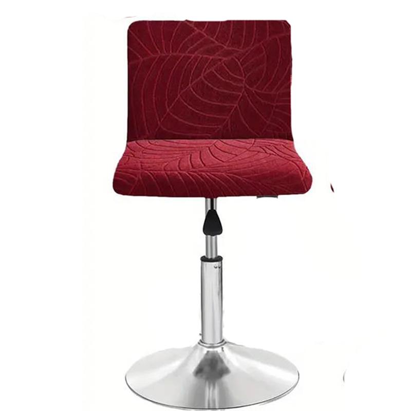 1246 шт чехлы для барных стульев из жаккарда с листьями эластичные чехлы для стульев с низкой спинкой съемные моющиеся чехлы для стульев 1Pcs винный 2698₽