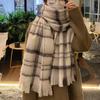 Women's 2024 Winter Plaid Korean Style Versatile Thickened Scarf