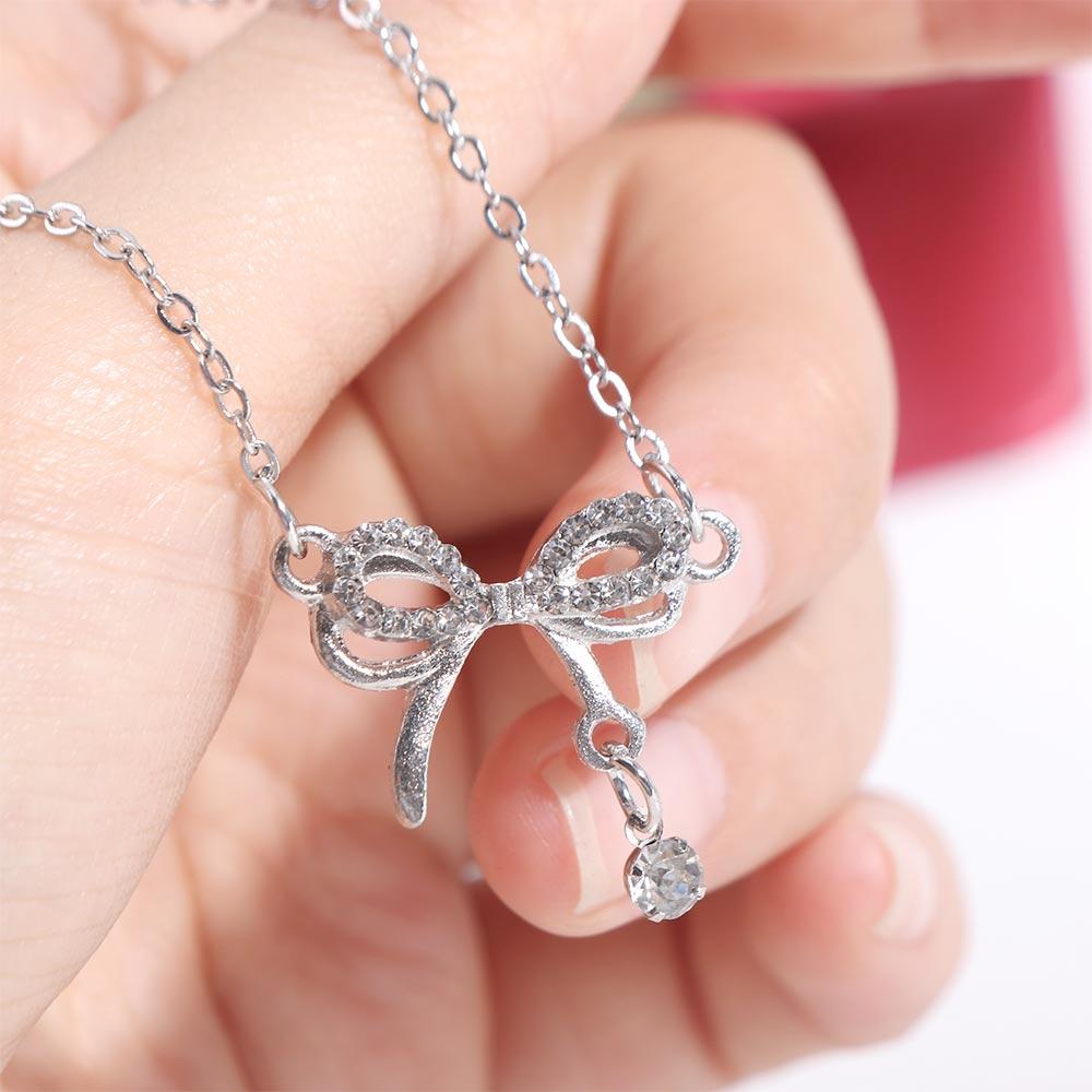 Jewelry Accessories Bow Necklace Pendant Clavicle Chain Simple Pendant Chain  Daily