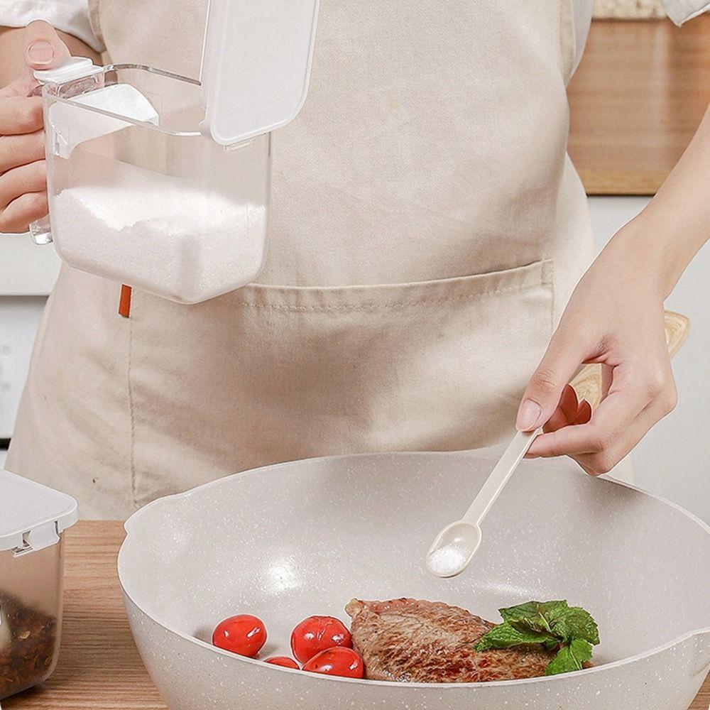 Transparent Seasoning Box Plastic Condiment Storage Container Sealed Seasoning Tank  Household