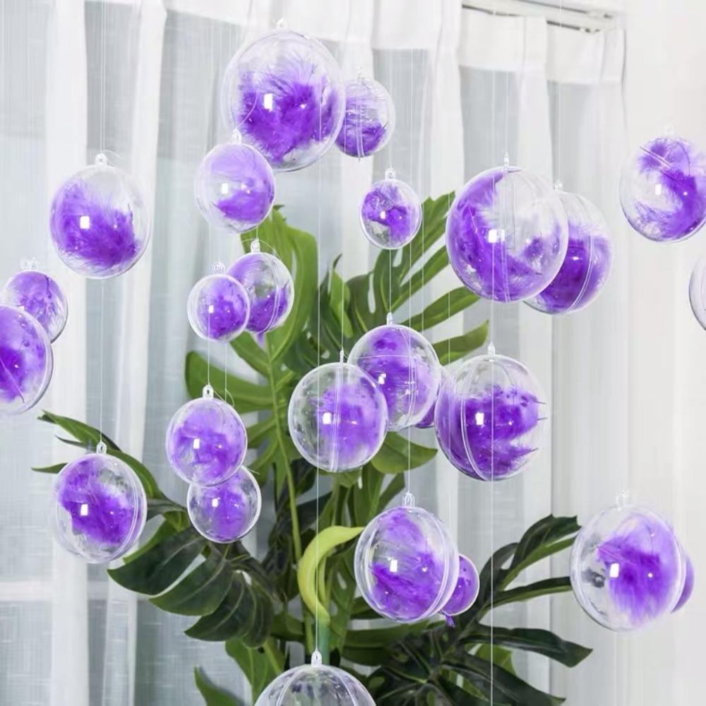 Hanging Christmas Tree Ball Fillable Christmas Tree Decoration Party Supplies Transparent Balls