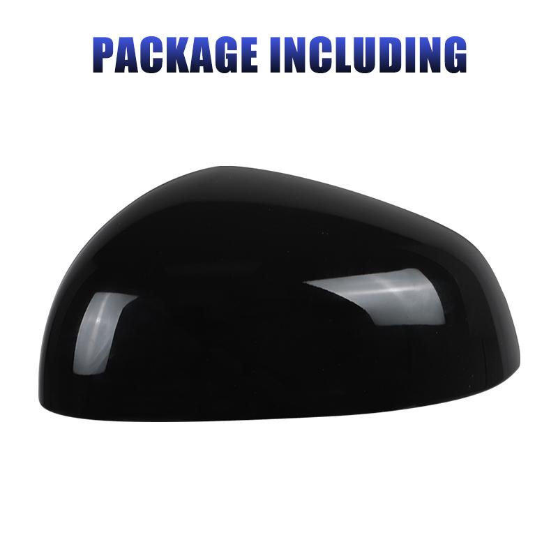 Left/Right Wing Mirror Cover Cap Casing For Smart Fortwo 2015 2016 2017 2018      2024 Gloss Black Replace