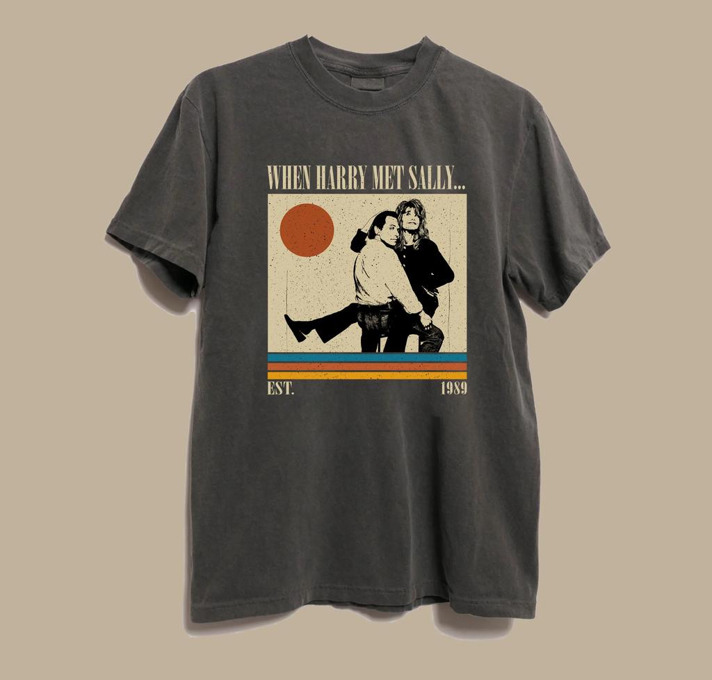 Harry and Sallys Lovethemed Tshirt Retro Movie Tshirt Printed Pattern Tshirt A Gift for Fans