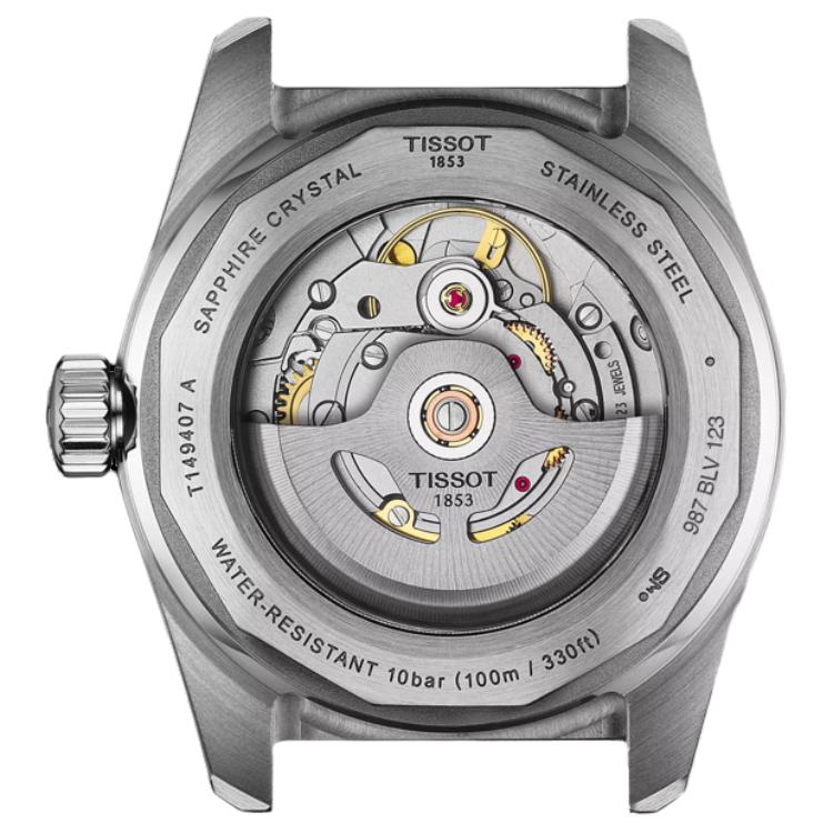 Tissot PR516 Automatic Mechanical Movement 100m Waterproof Unisex Watch 38mm Black Dial Stainless Steel Case T149.407.16.051.00