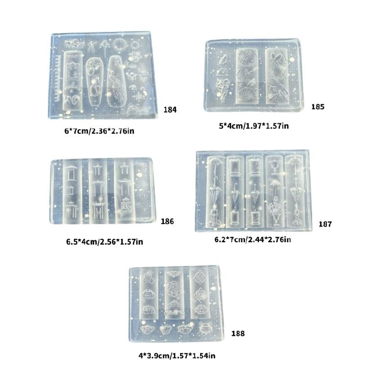 3D Embossed Traditional Chinese Emboss Silicone Mold For Nail Art Enthusiasts Reusable DIY Nail Decoration Tool